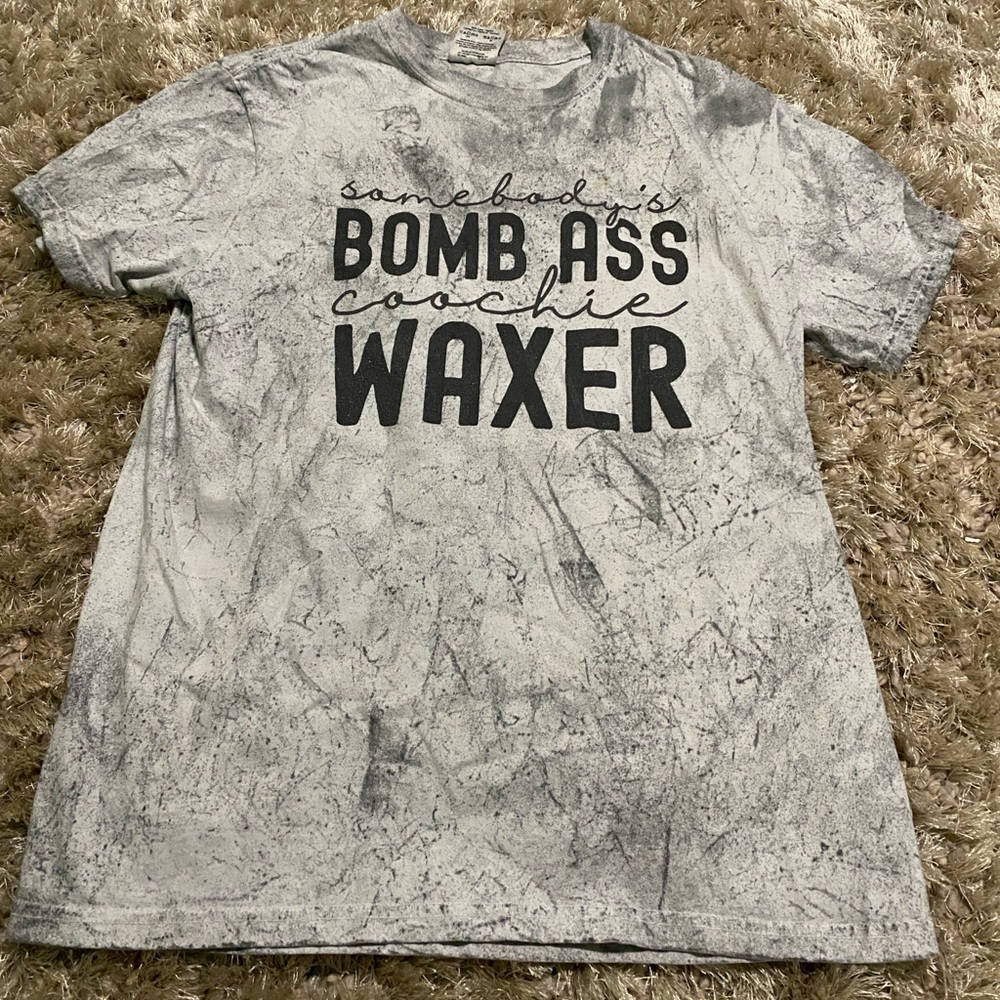 Esthetician Brazilian Waxing Funny Graphic Grey Stone‎ Tie Dye Shirt